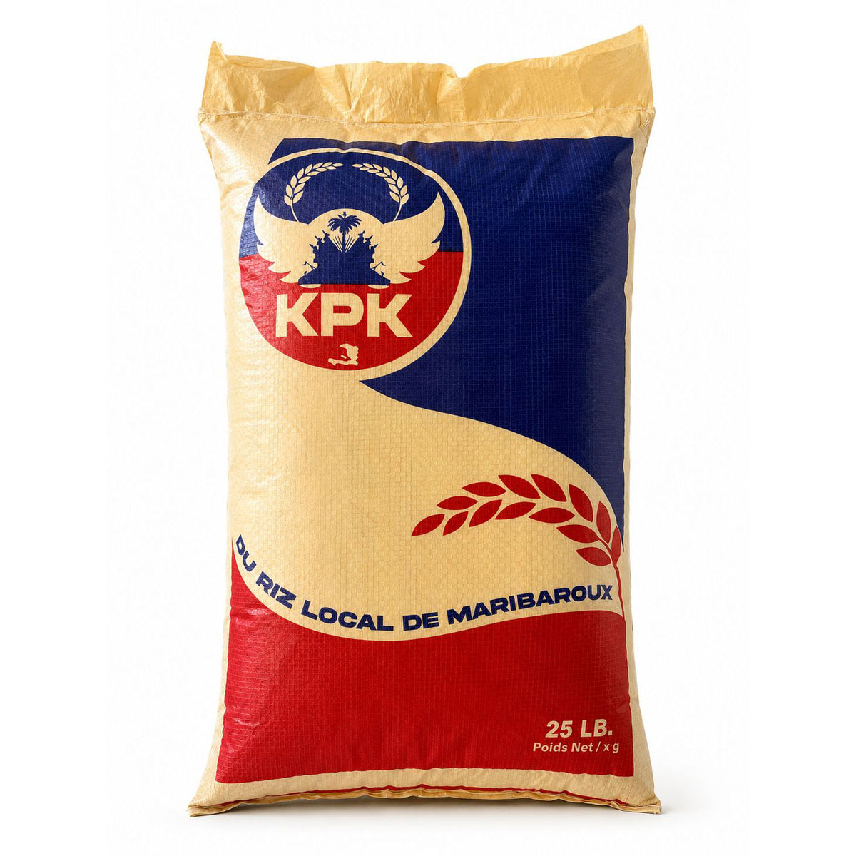 Front view of KPK yellow rice package