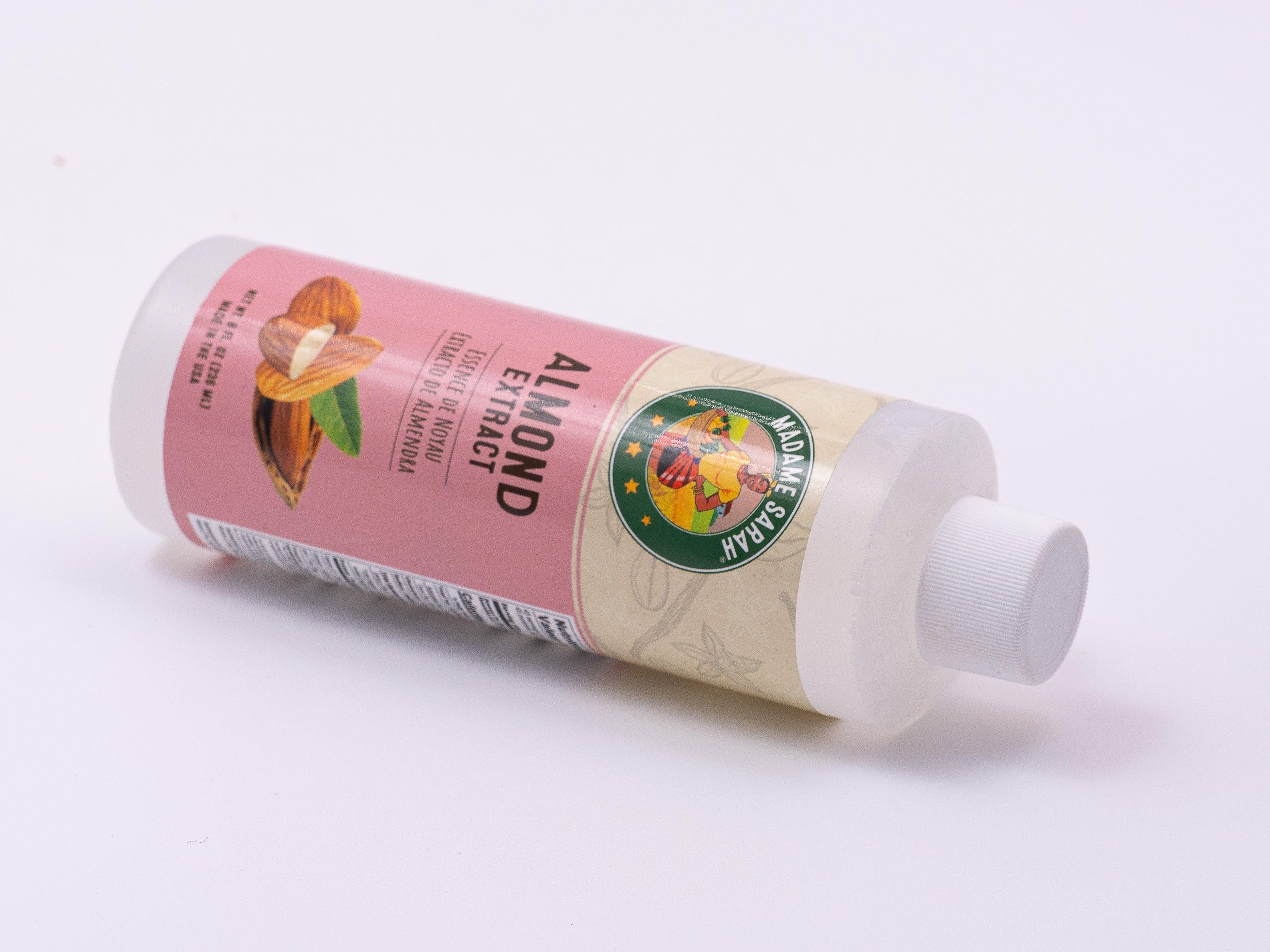 Top view of Madame Sarah Almond Extract bottle 